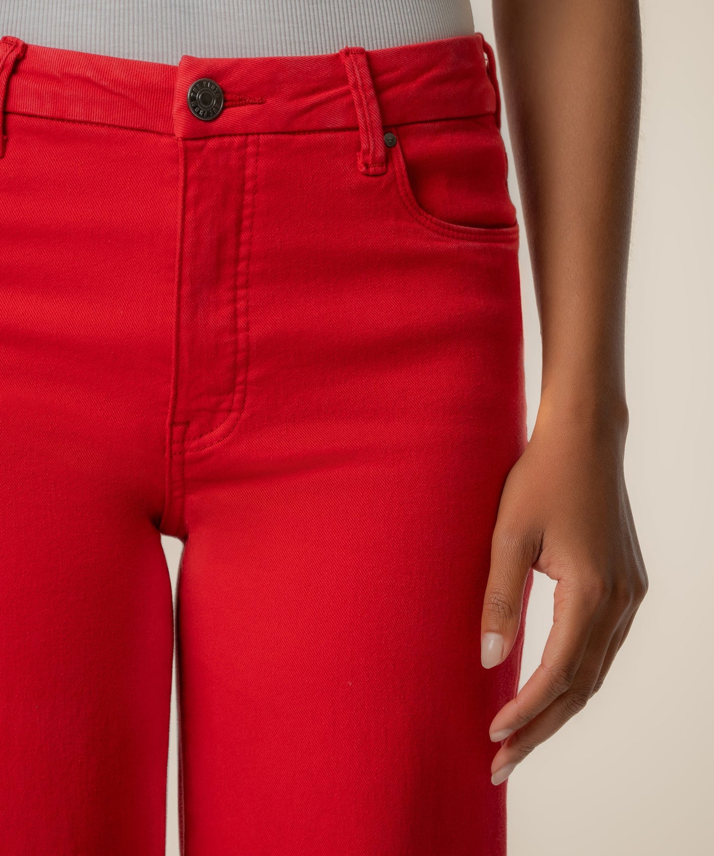 Meg High Rise Wide Leg, Petite in Tomato