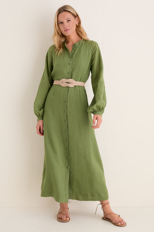 Cedar Green Button Down Granier Dress