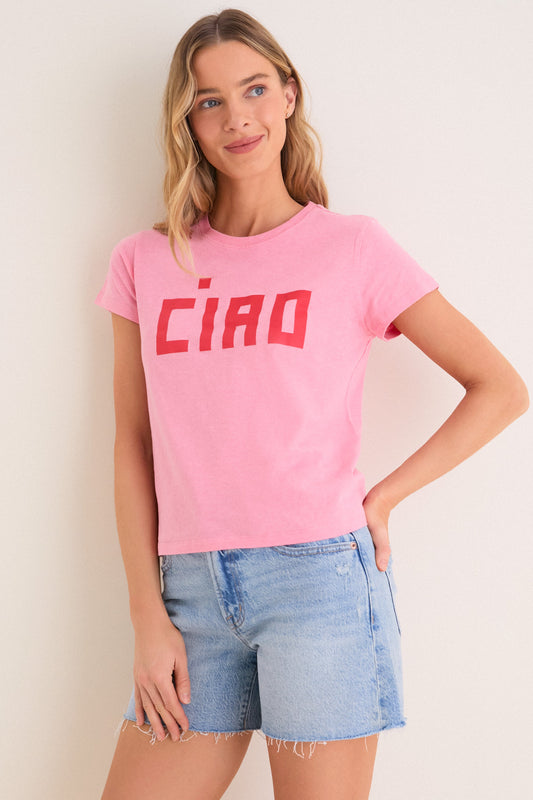 Bright Poppy and Petal Ciao Classic Tee