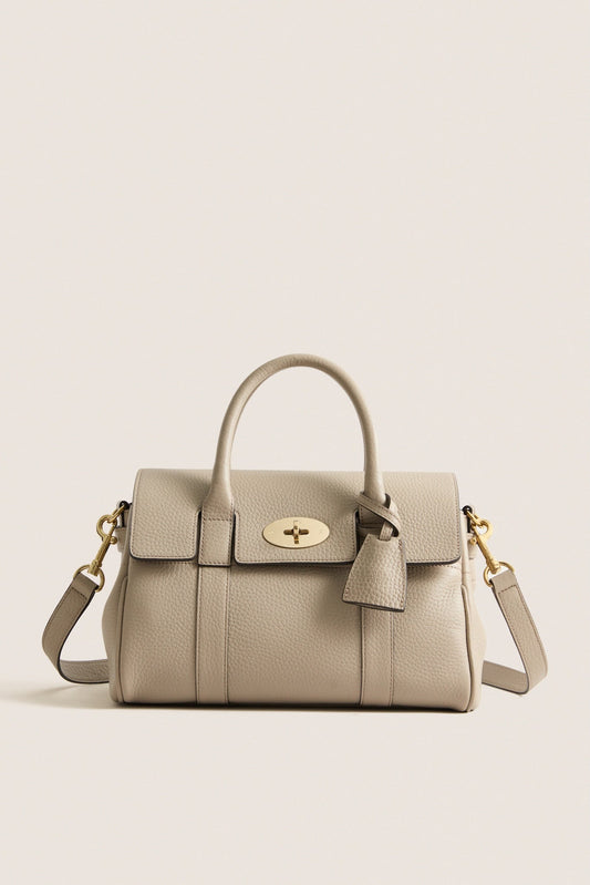 Cashmere Taupe Small Bayswater Satchel