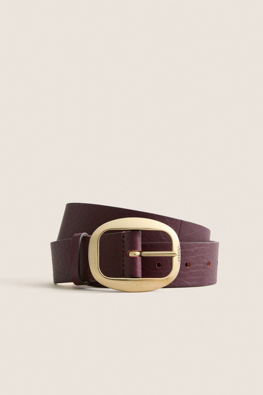 Burgundy Dara Buckle Belt