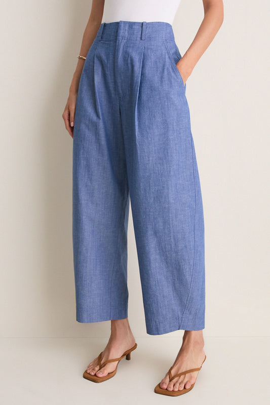 Chambray Bari Crop Trouser