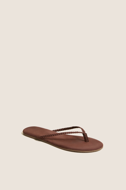 Bourbon Lily Braid Suede Flip Flops