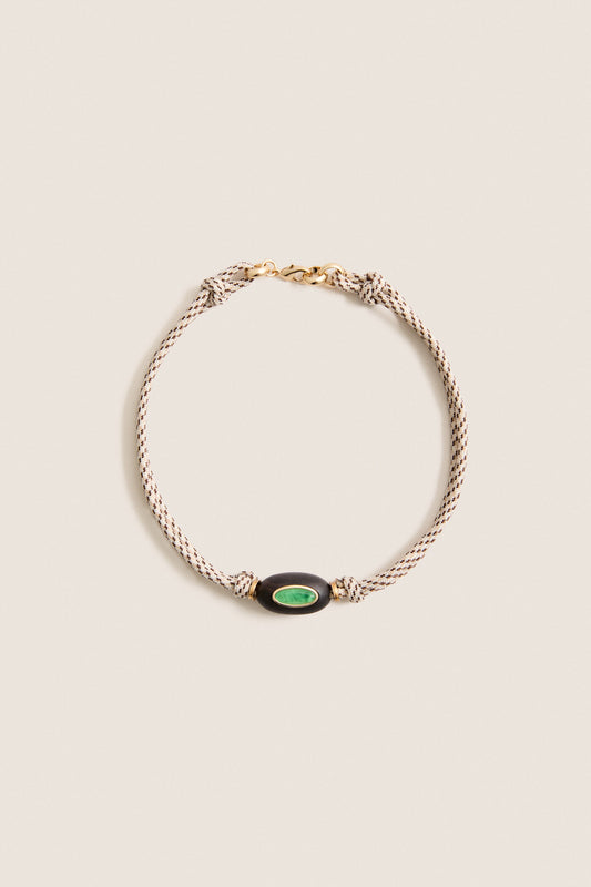 Brown and Off White Driftwood Collar Necklace