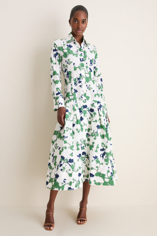 Blurred Bouquet Sono Shirt Dress