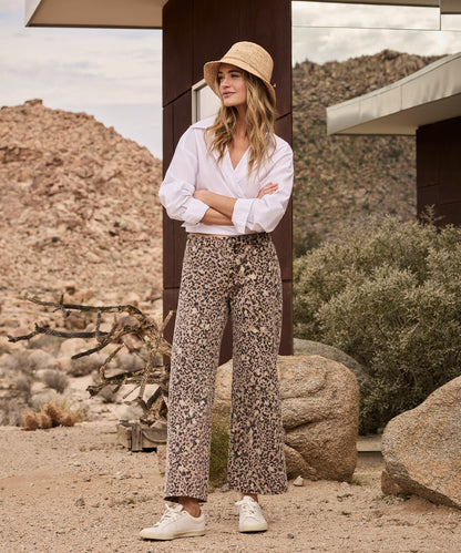 Meg High Rise Wide Leg, Petite in Taupe