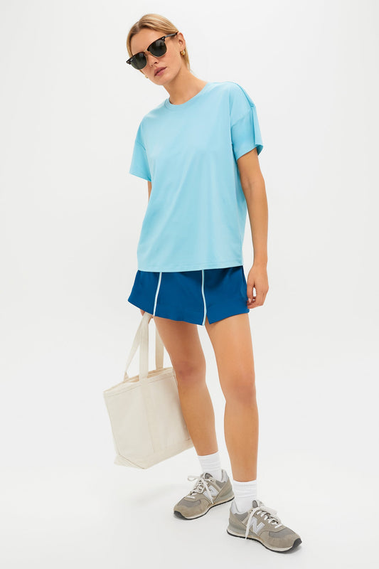 Bright Blue Short Sleeve Performance Jersey Ryan Boyfriend Tee
