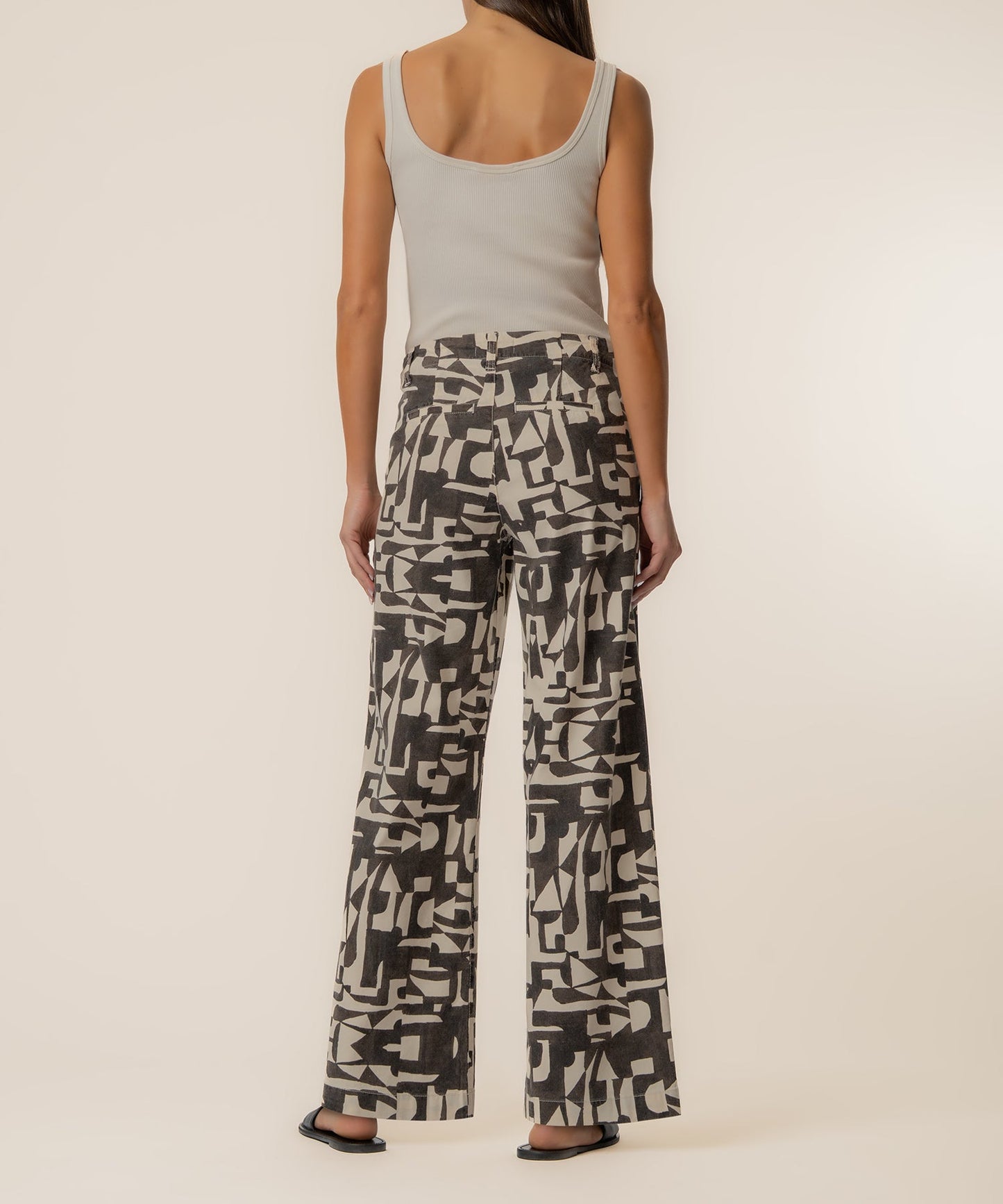 Meg Linen Wide Leg Pant, Petite in Chocolate