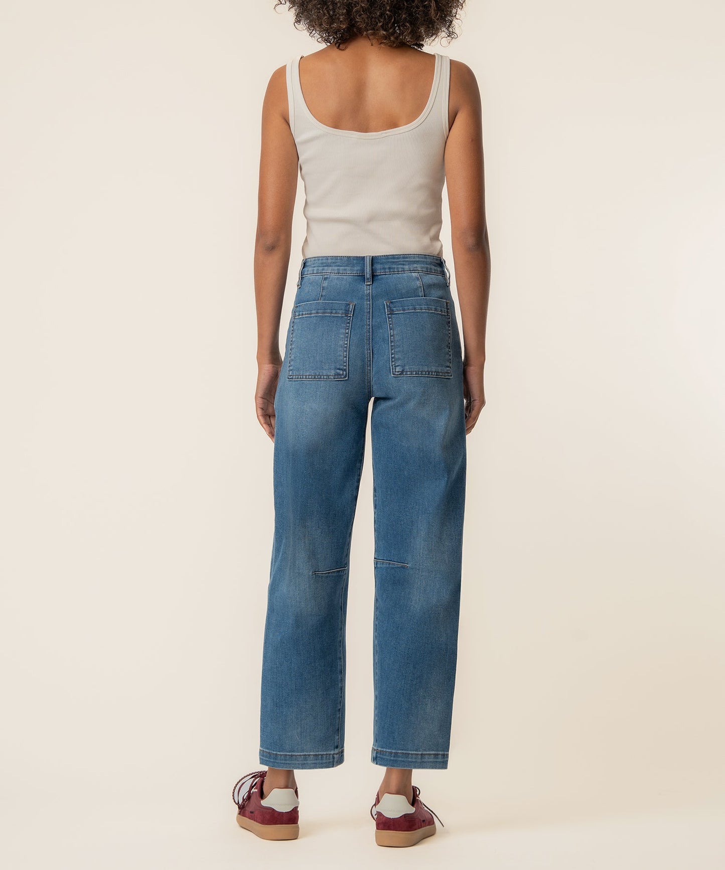 Ashton High Rise Wide Leg Barrel, Petite in Prosperous Wash