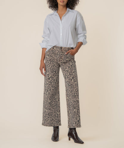 Meg High Rise Wide Leg, Petite in Taupe