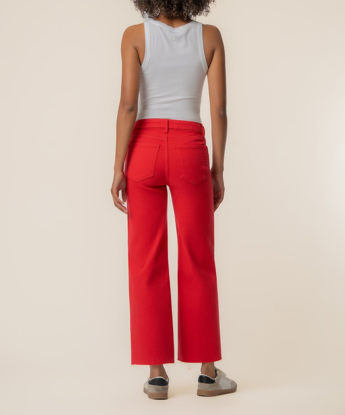 Meg High Rise Wide Leg, Petite in Tomato
