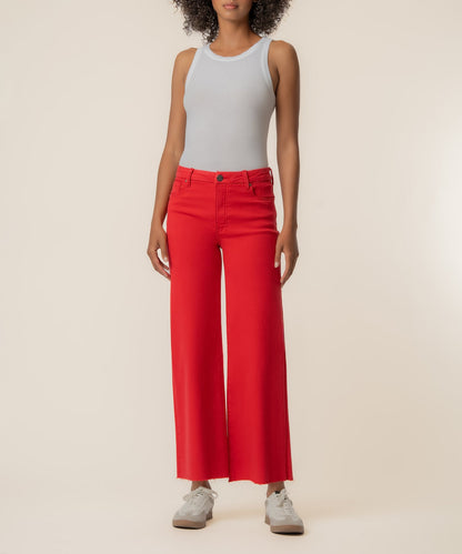 Meg High Rise Wide Leg, Petite in Tomato