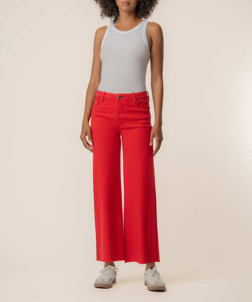 Meg High Rise Wide Leg, Petite in Tomato