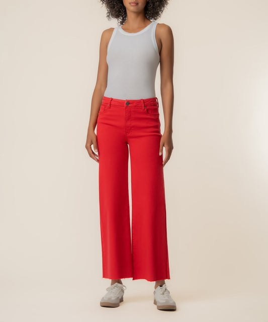 Meg High Rise Wide Leg, Petite in Tomato