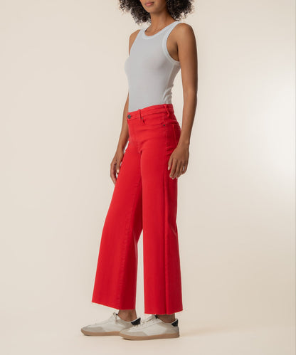 Meg High Rise Wide Leg, Petite in Tomato