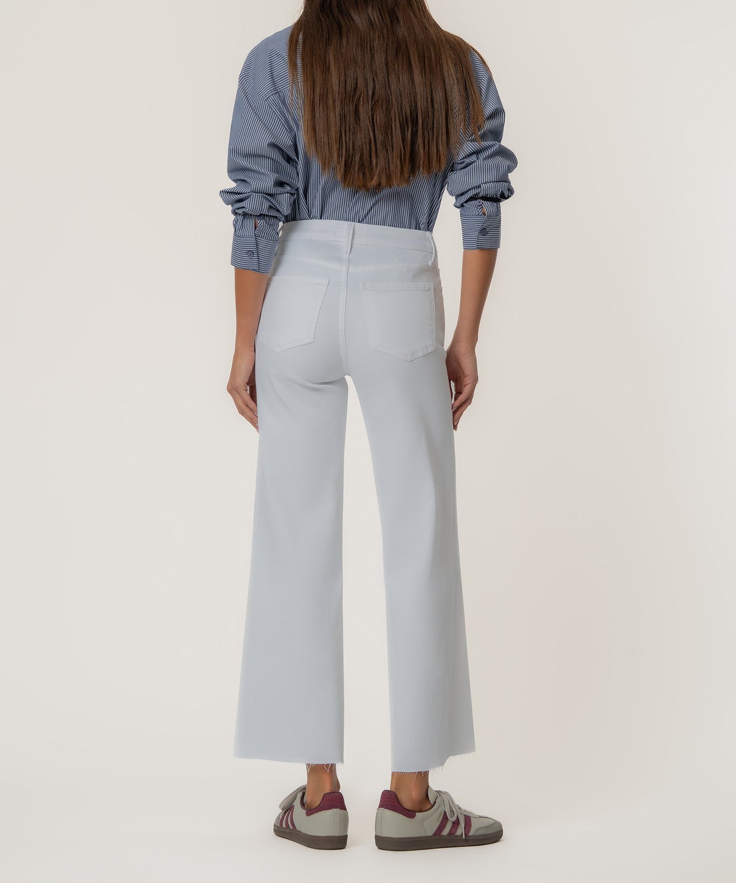 Meg High Rise Wide Leg, Petite in Optic White