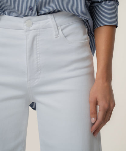 Meg High Rise Wide Leg, Petite in Optic White