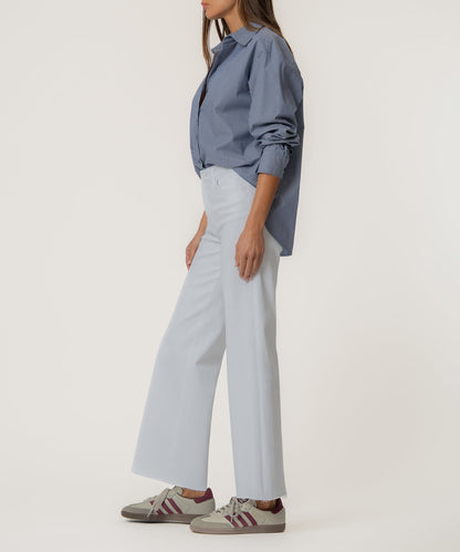 Meg High Rise Wide Leg, Petite in Optic White