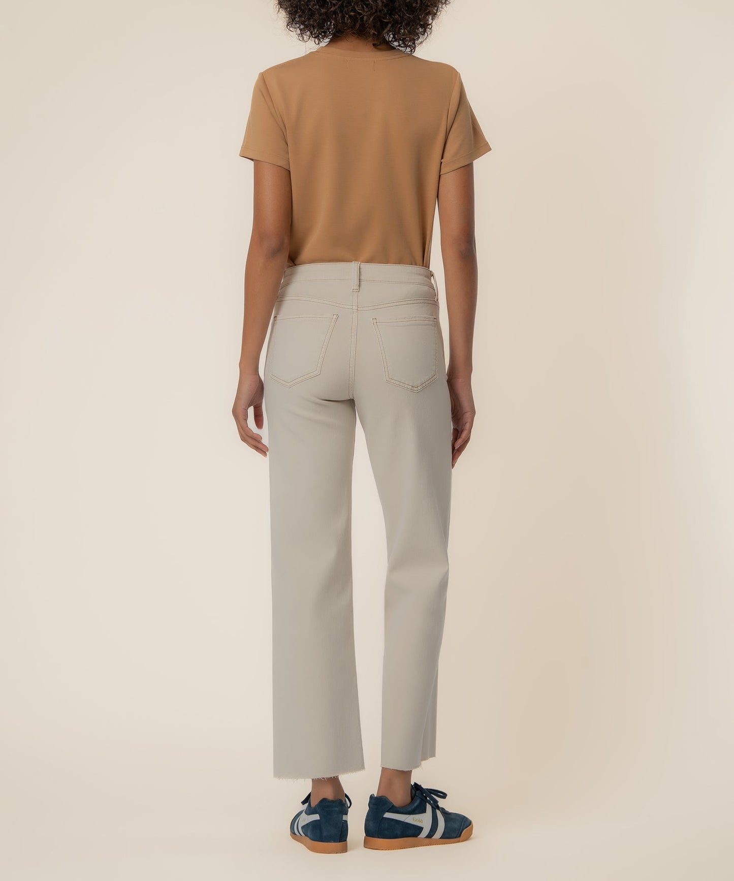 Charlotte High Rise Wide Leg, Petite in Ecru