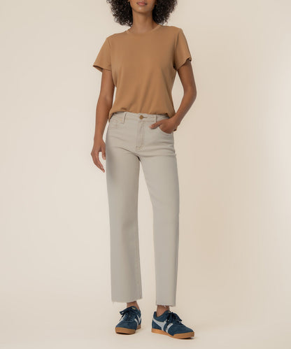 Charlotte High Rise Wide Leg, Petite in Ecru