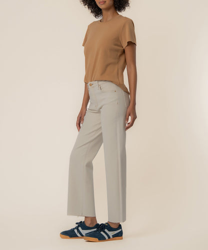 Charlotte High Rise Wide Leg, Petite in Ecru