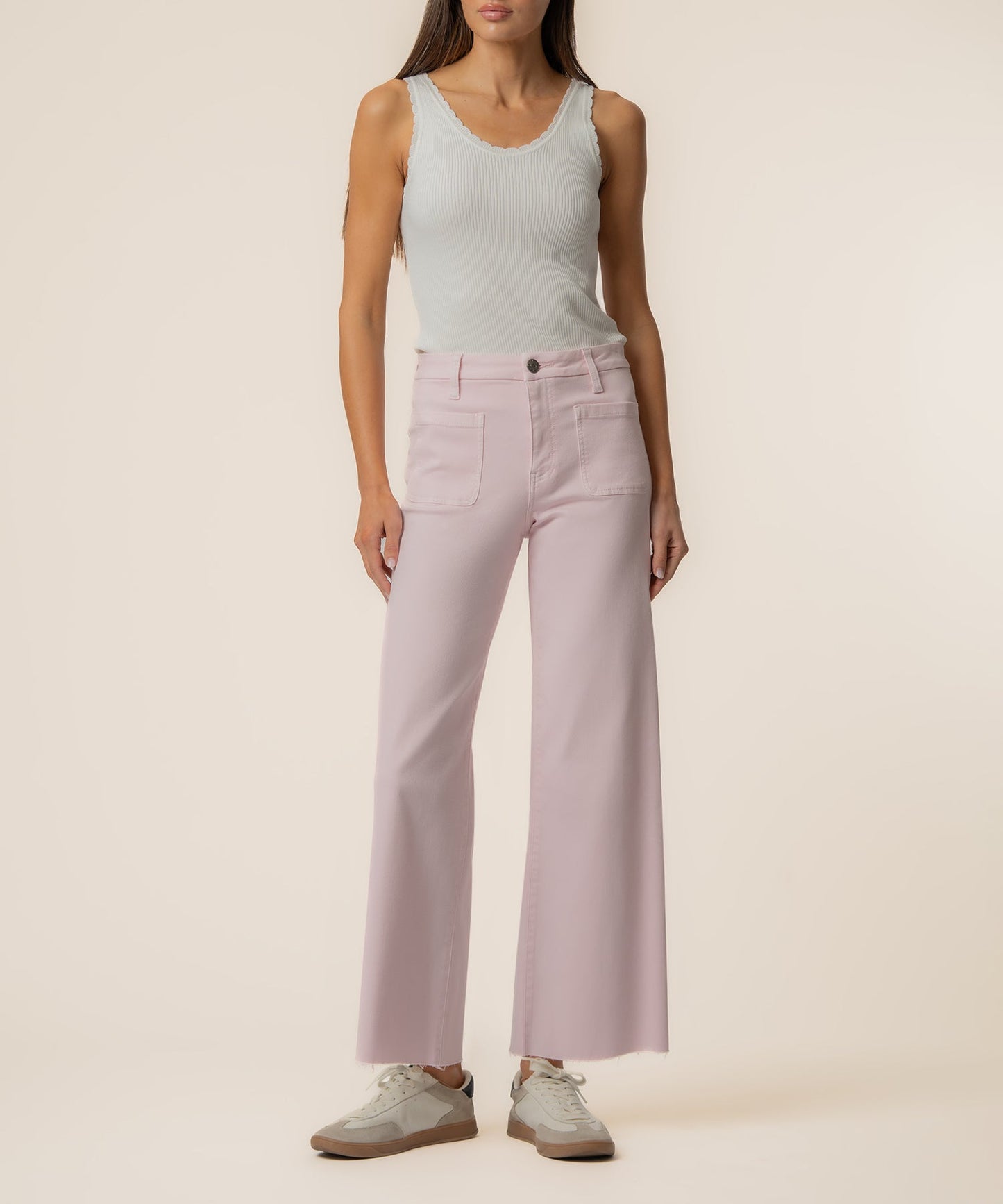 Meg High Rise Wide Leg, Petite in Princess