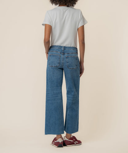Meg High Rise Wide Leg, Petite in Success Wash