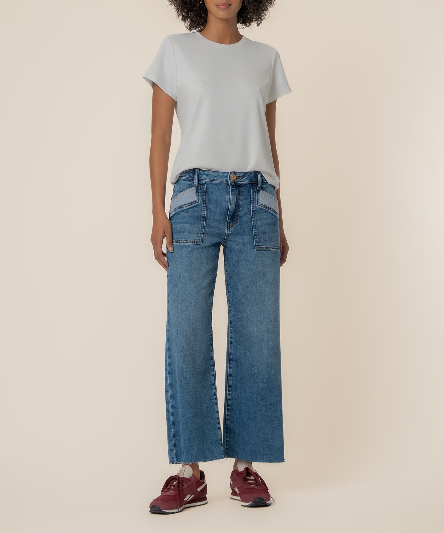 Meg High Rise Wide Leg, Petite in Success Wash