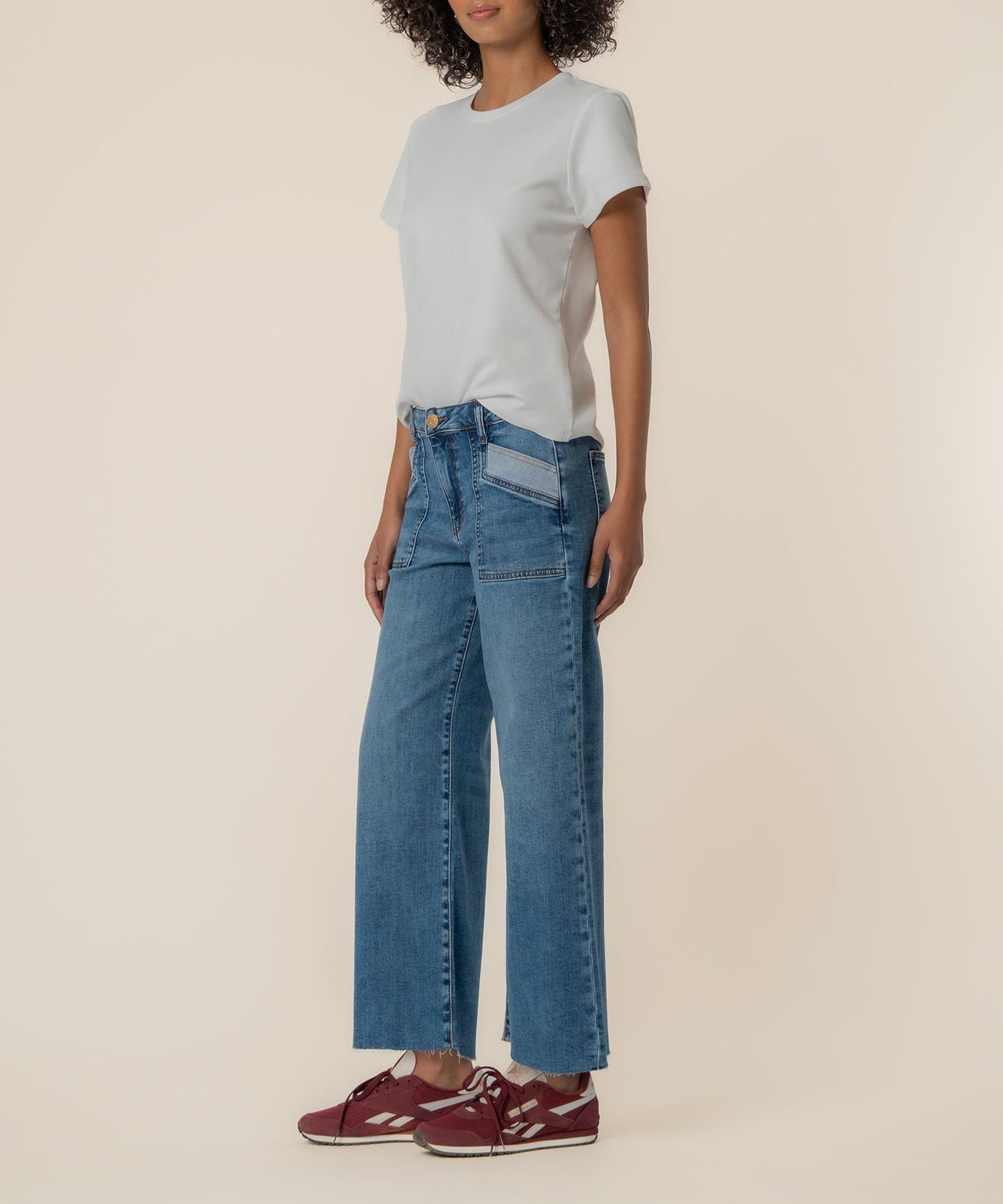 Meg High Rise Wide Leg, Petite in Success Wash