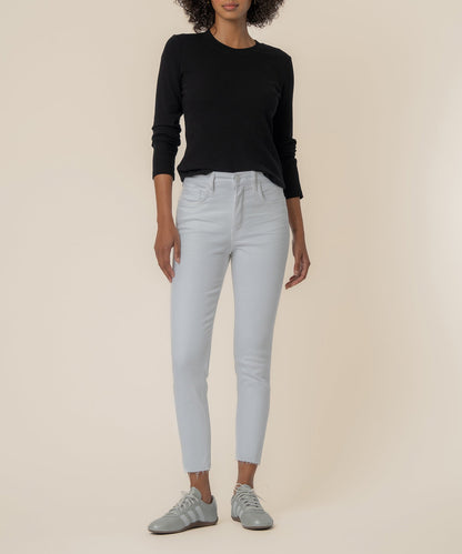 Rachael High Rise Mom Jean, Petite in Optic White