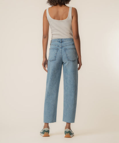 Gwen High Rise Wide Leg, Petite in Well Wash