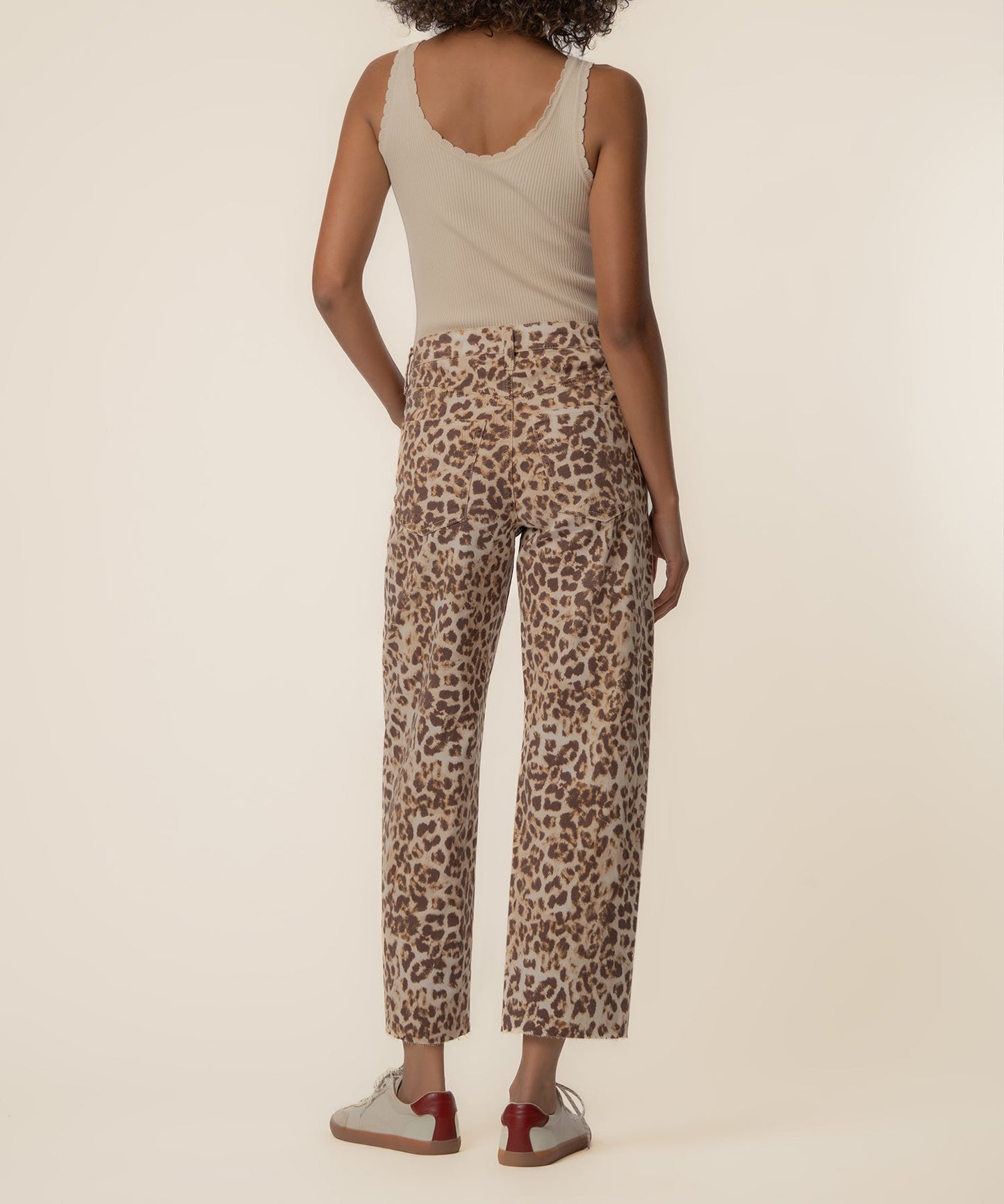 Gwen Twill High Rise Wide Leg Petite, Exclusive in Tan/Brown