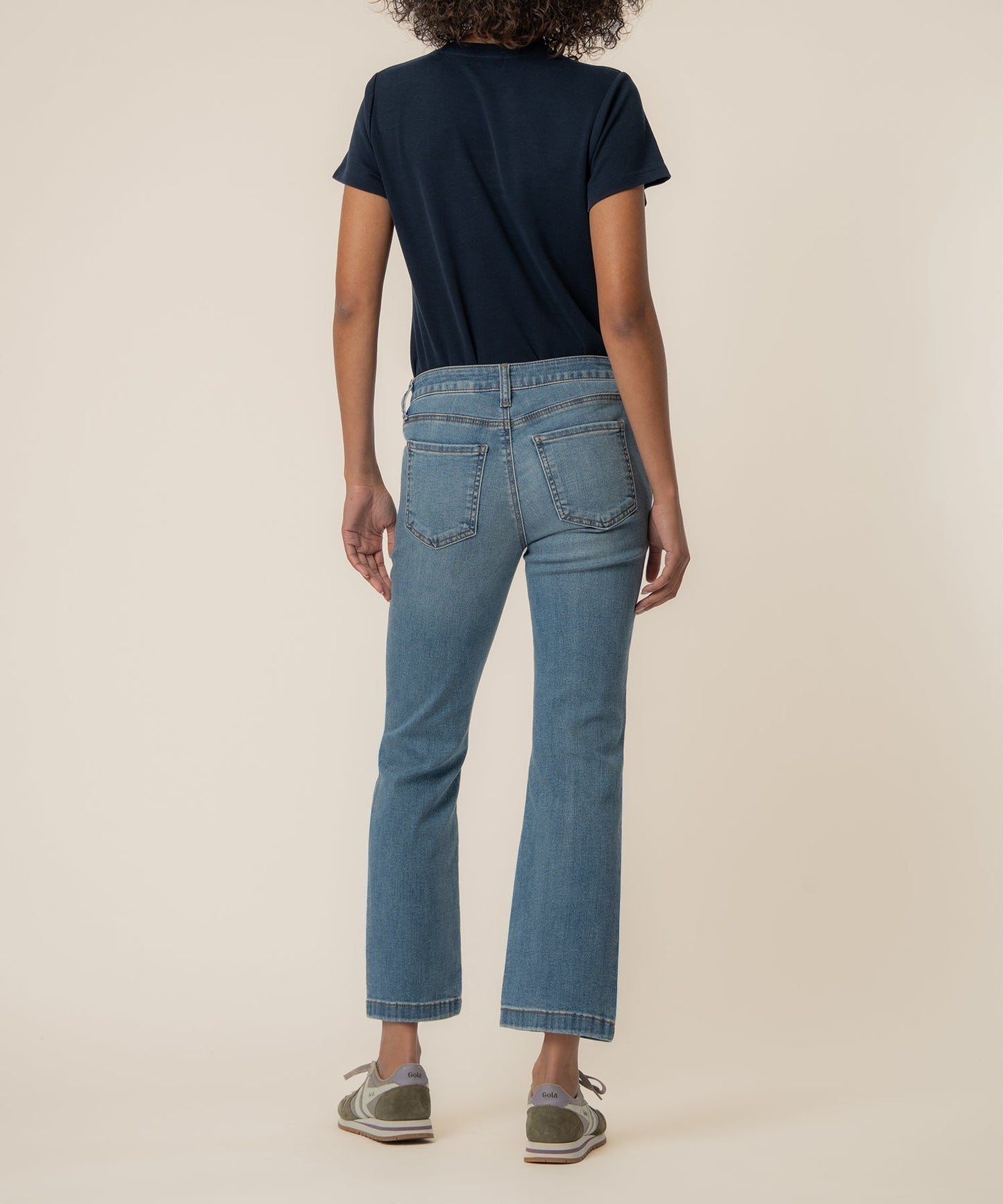 Kelsey High Rise Ankle Flare, Petite in Articulated Wash
