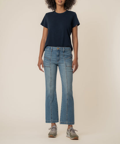 Kelsey High Rise Ankle Flare, Petite in Articulated Wash