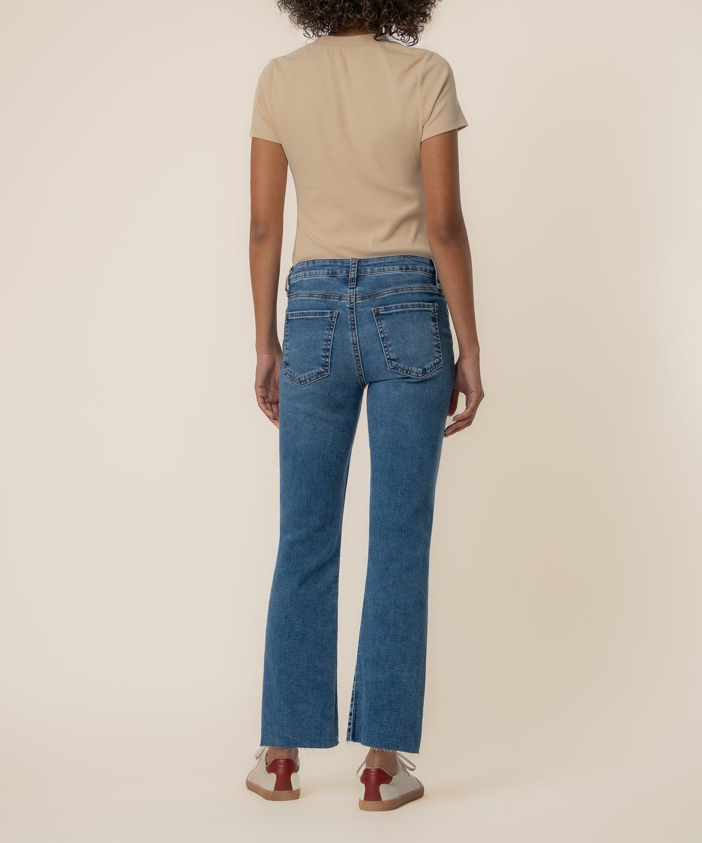 Kelsey High Rise Ankle Flare, Petite in Excitement Wash