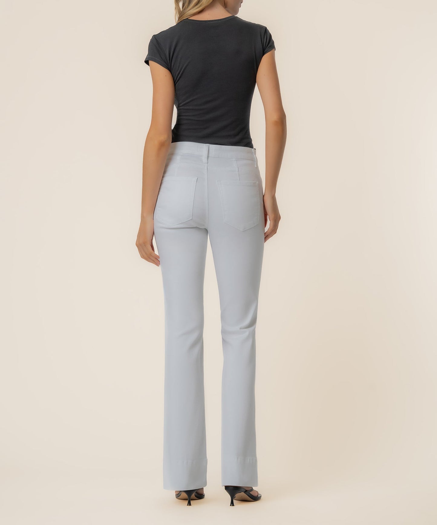 Stella High Rise Flare, Petite in Optic White