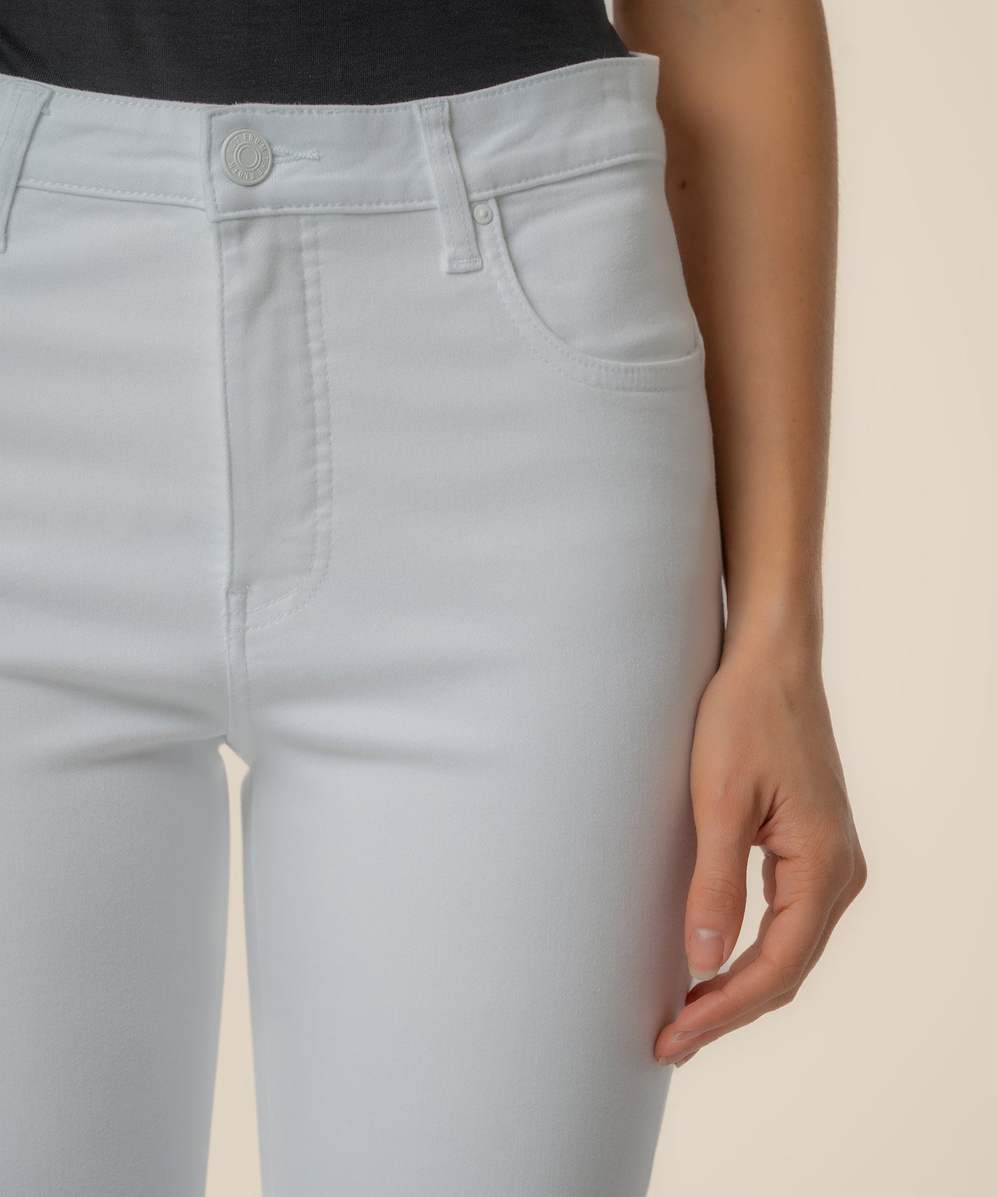 Stella High Rise Flare, Petite in Optic White