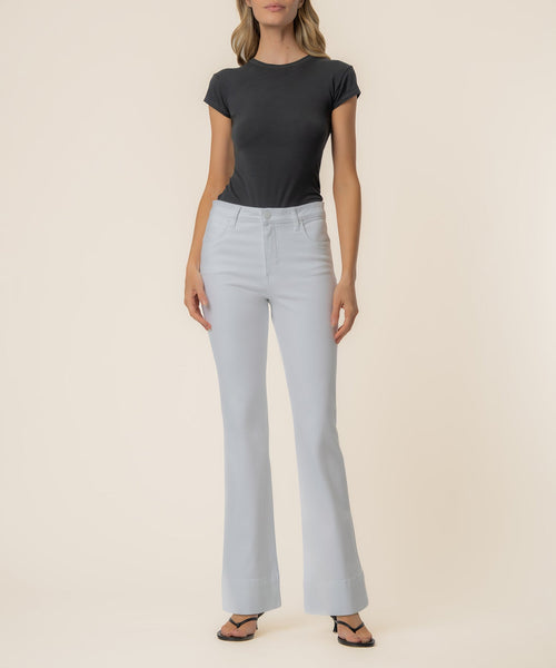 Stella High Rise Flare, Petite in Optic White