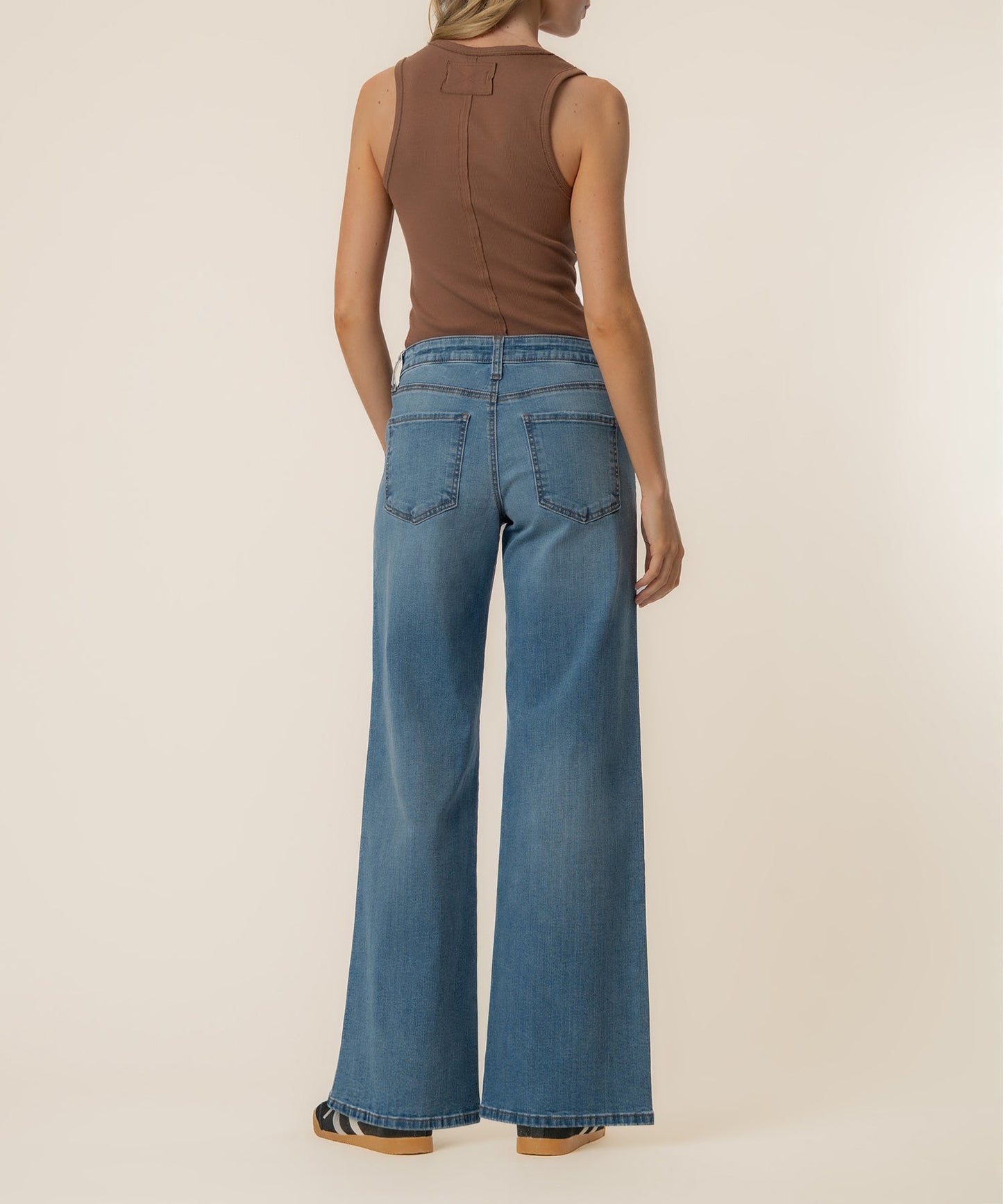Maya High Rise Wide Leg, Petite in Protect Wash