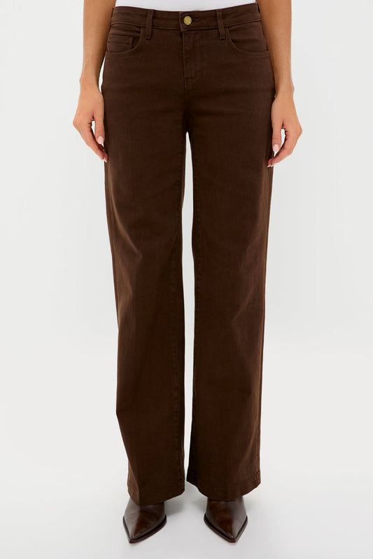 Brown Joanne Low Rise Wide Leg