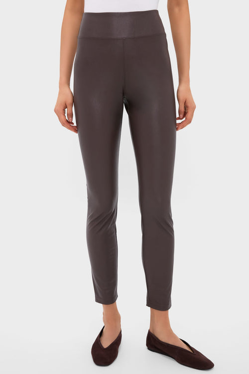 Brown Leather Leggings