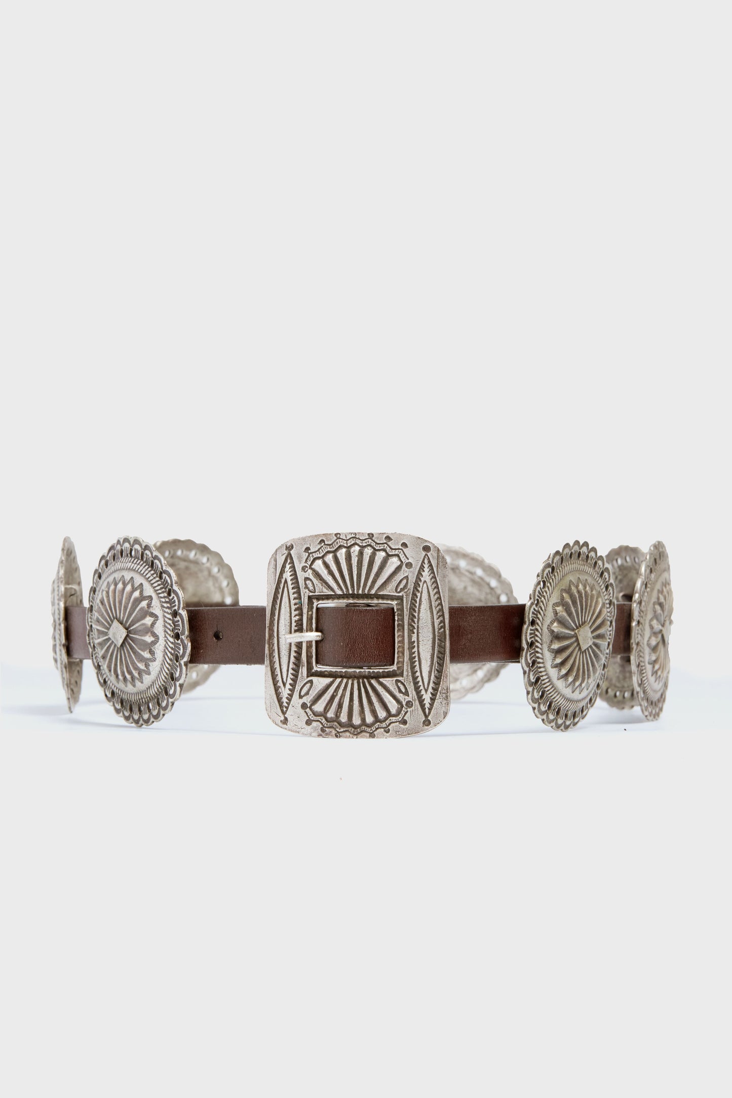 Brown Distressed Leather Belt