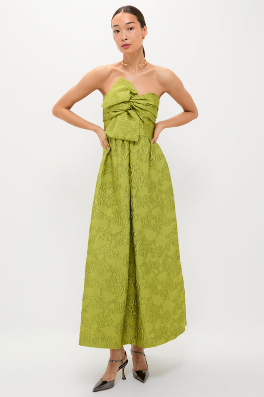 Brocade Metallic Strapless Kathleen Gown