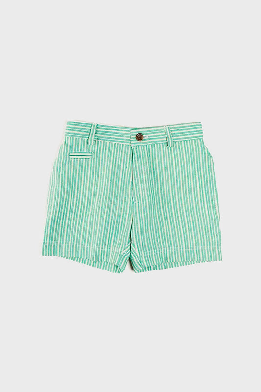Cheyne Striped Pocket Detail Shorts in Green