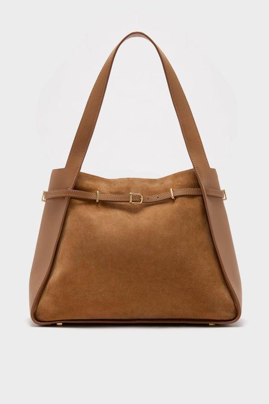 Camel Cleo Suede Tote